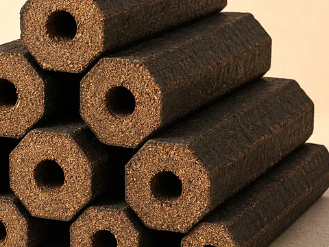 Топливные брикеты RUF — структура древесины и кора